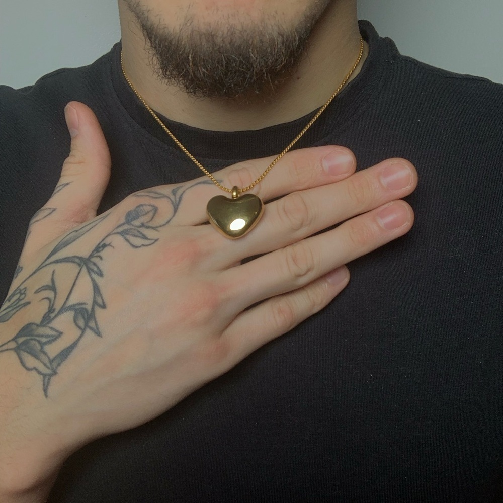 Vintage Gold Plated Heart Necklace